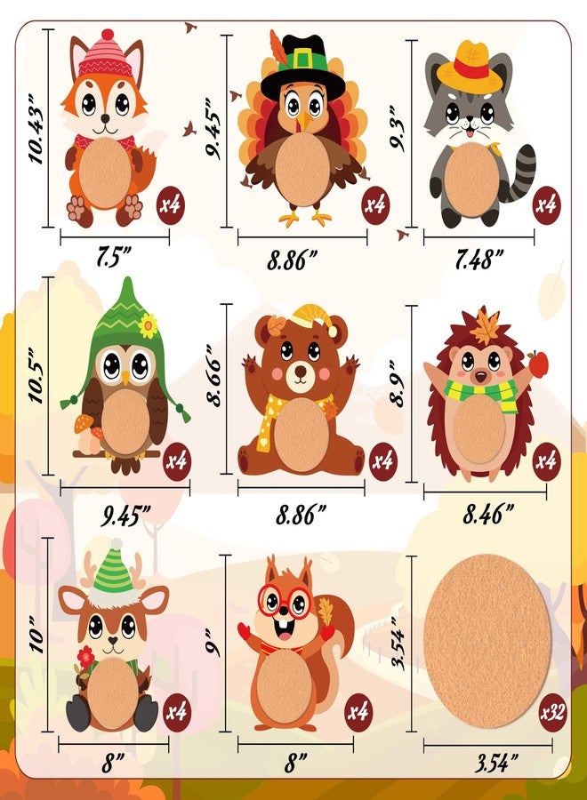 Eternity sky 32PCS Fall Thanksgiving Coaster Crafts Kits: DIY Make Your Own Autumn Turkey Cup Mat Decorations Arts and Craft for School Classroom Games Harvest Activities Home Party Supplies - Image 3